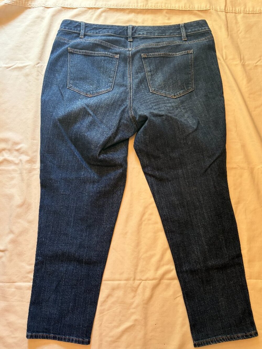 TALBOTS Flawless Girlfriend Jeans Womens 14W Dark Wash Mid-Rise Straight Leg - Picture 5 of 6